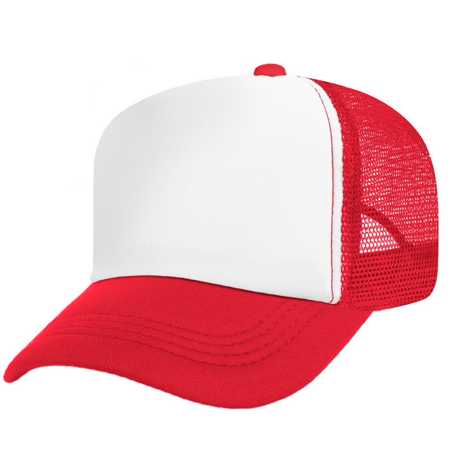 White on Red Foam Front Snapback