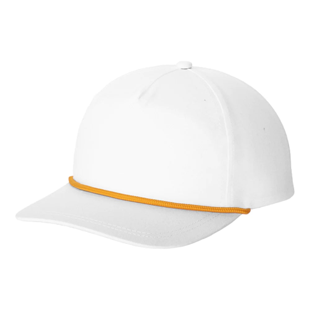 White Snapback with Gold Rope